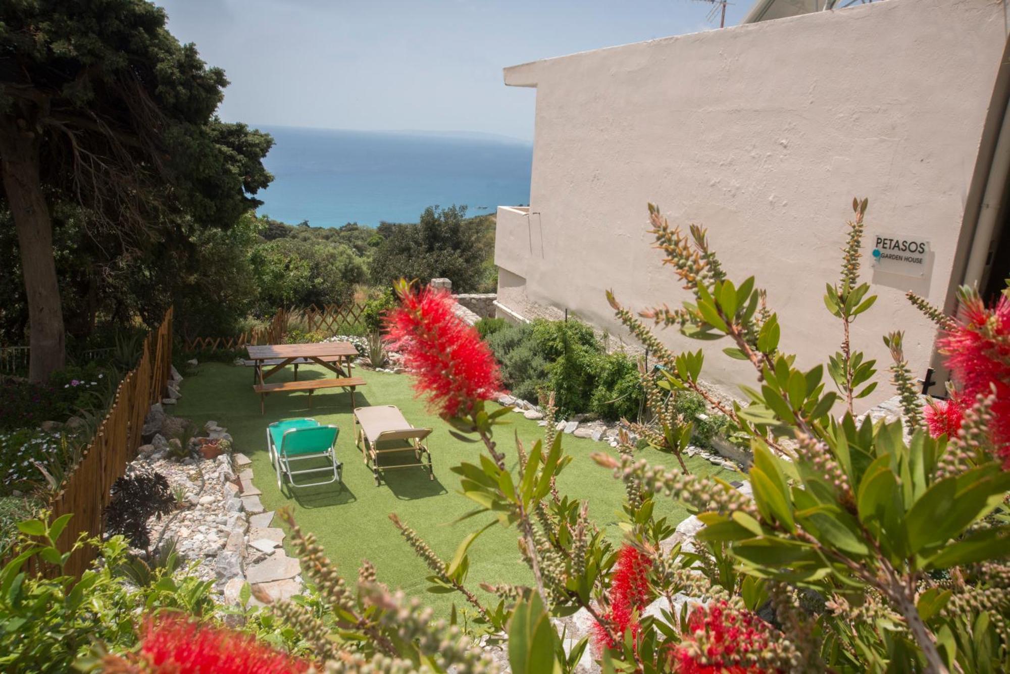 Petasos House - Garden - Sea View Villa Sellía Exteriör bild